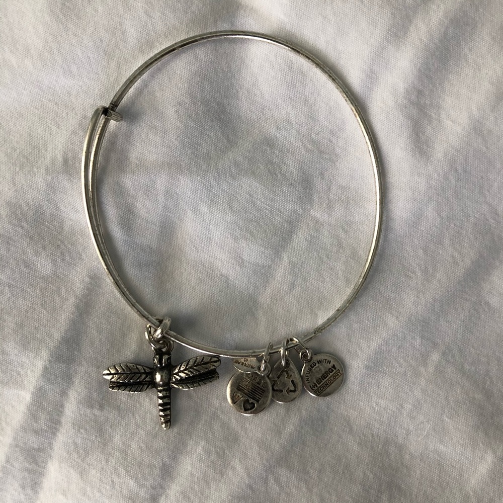 Alex and Ani Dragonfly silver bracelet
